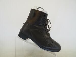 Saxon Brown Leather Laces Ankle Cowboy Boots Womens Size 5 M